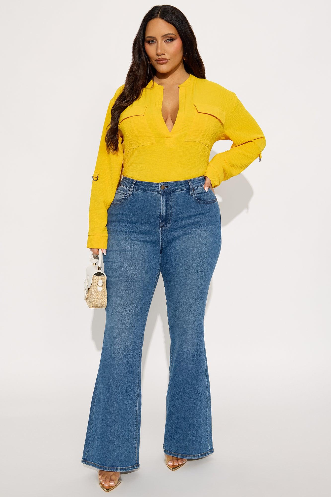 Solange Blouse Top - Mustard Female Product Image