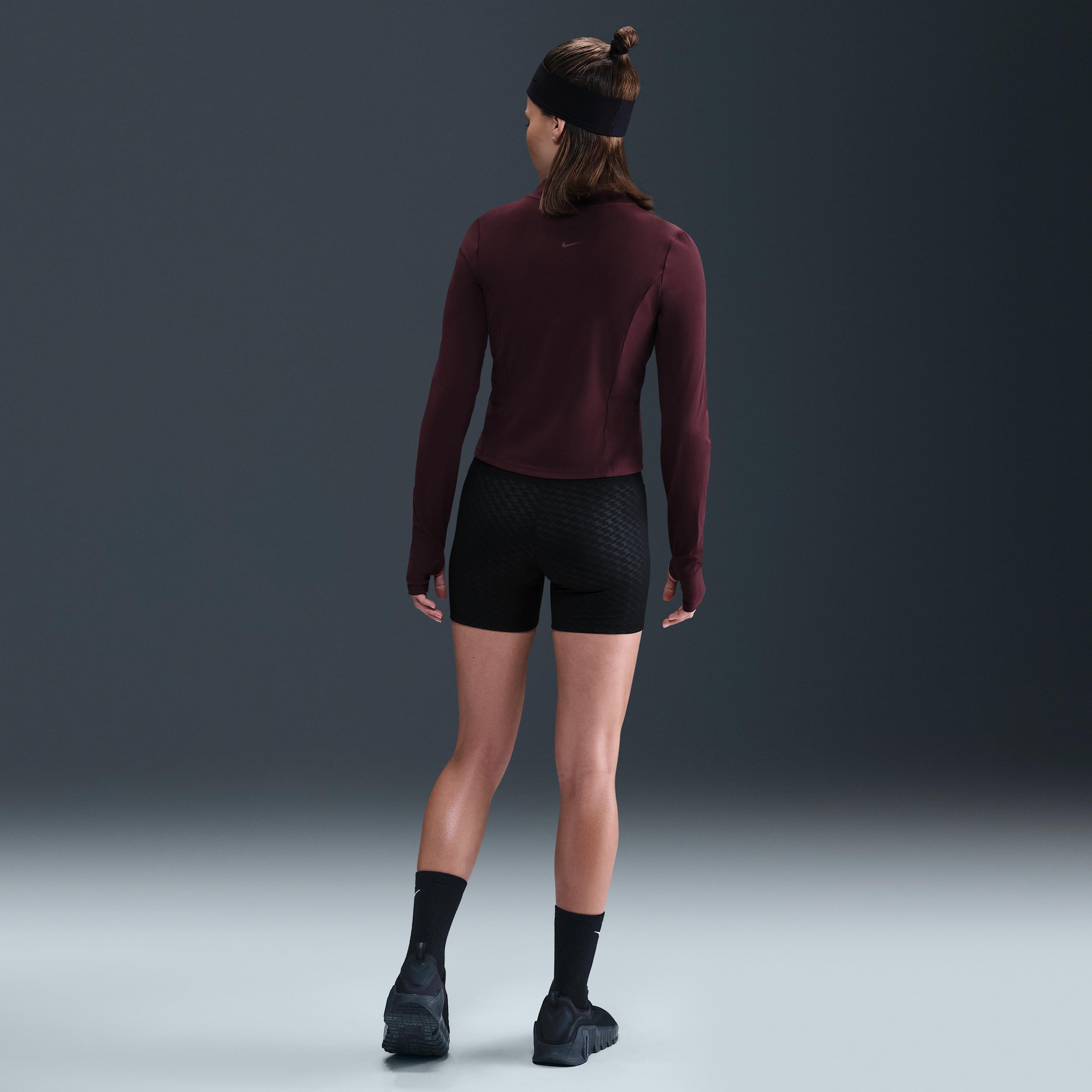 Nike Womens One High-Waisted 5 Biker Shorts | IB8849-010 Product Image