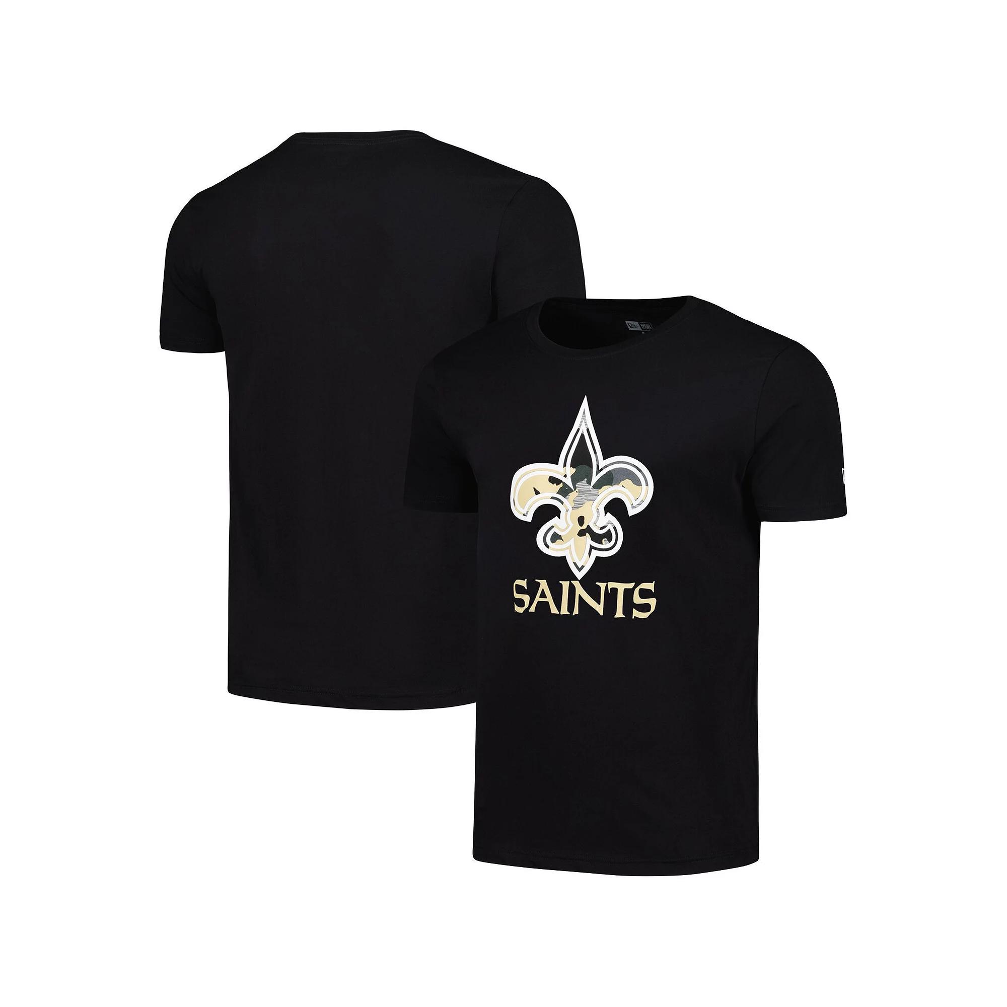 Men's New Era Black New Orleans Saints Camo Logo T-Shirt,  Product Image
