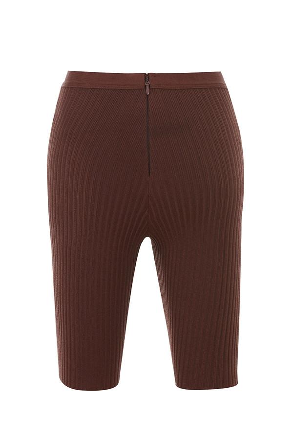 Verona  chocolate bandage cycle shorts Product Image