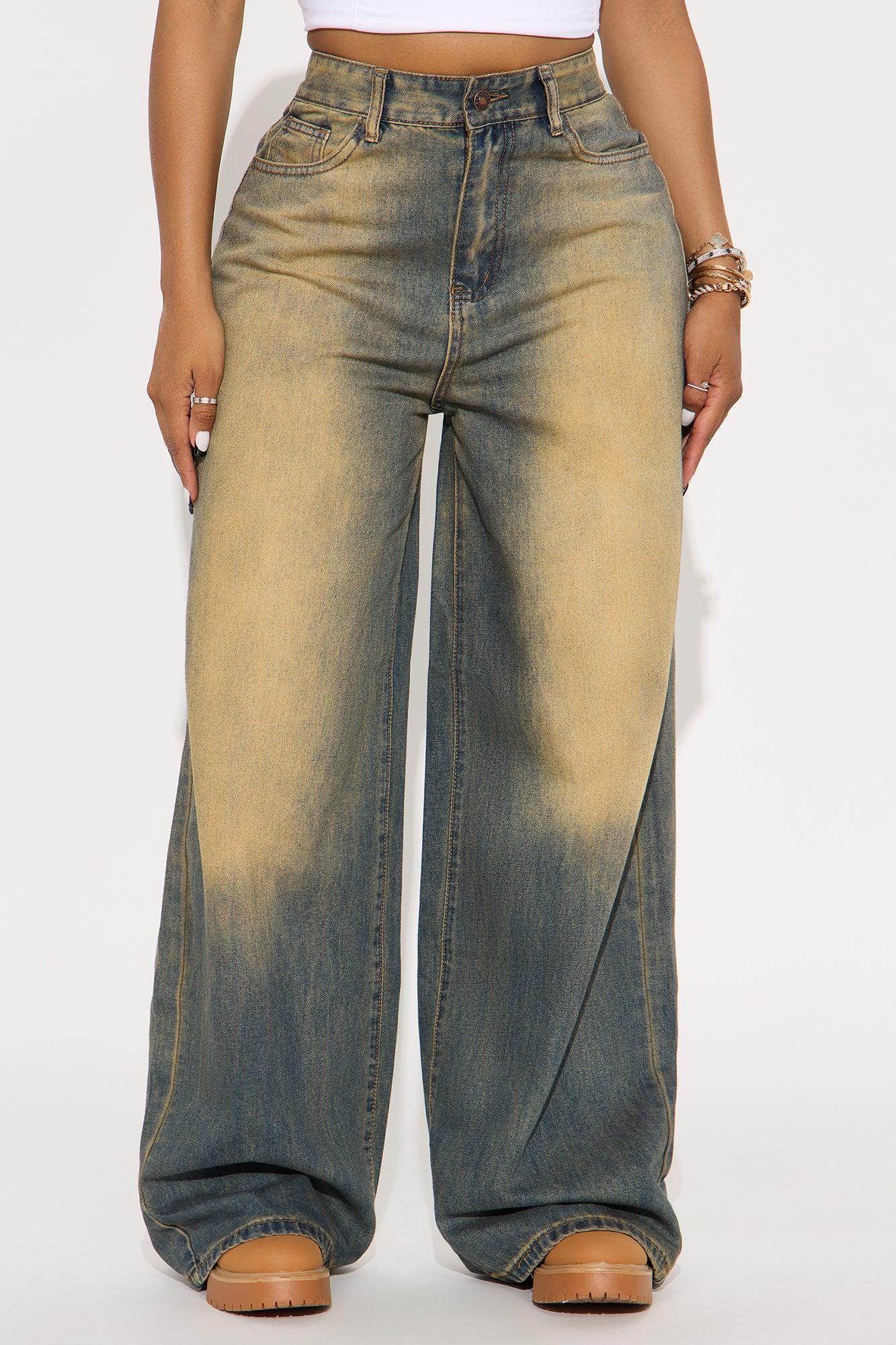 Texas Tinted Wide Leg Jeans - Vintage Wash Product Image
