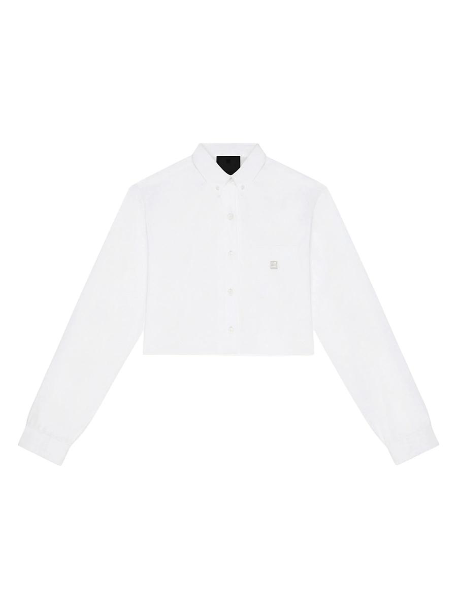 Womens Cropped Shirt In Poplin Product Image