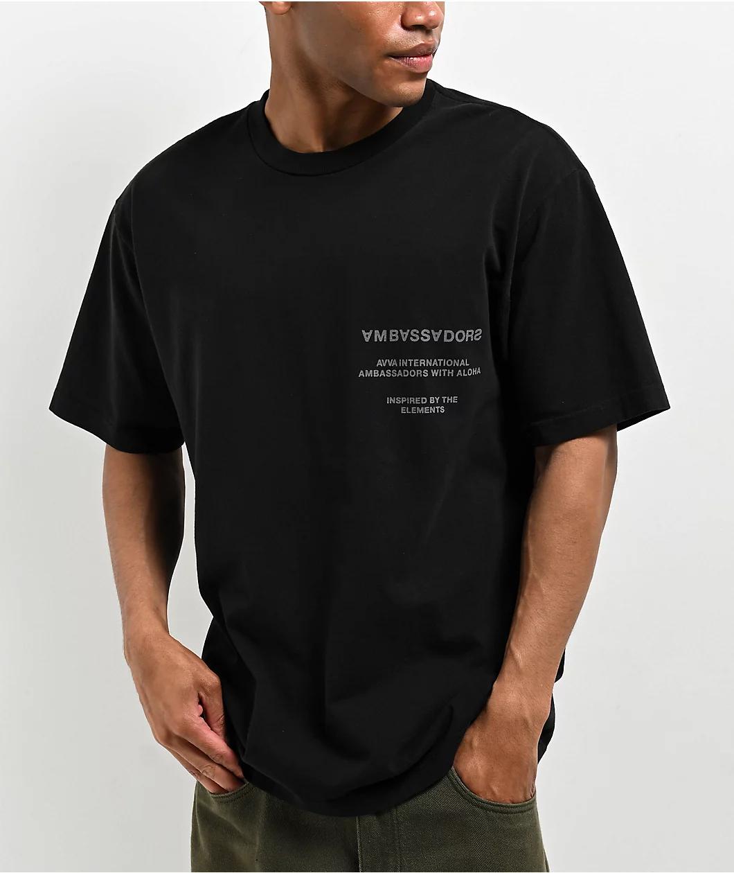 AVVA Barbed Globe Black T-Shirt Product Image