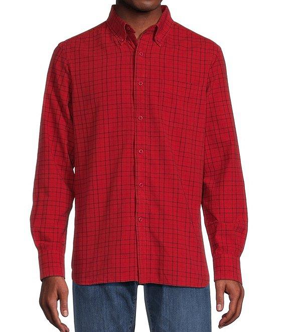 Cremieux Blue Label Big & Tall Classic Fit Medium Plaid Oxford Long Sleeve Woven Shirt Product Image