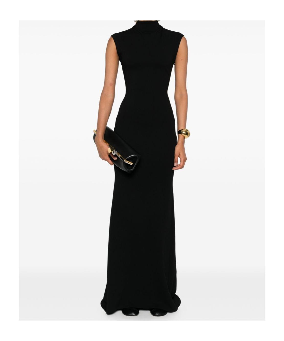 JACQUEMUS Womens Black La Robe Alba Cap-sleeves Stretch-woven Maxi Dress Product Image