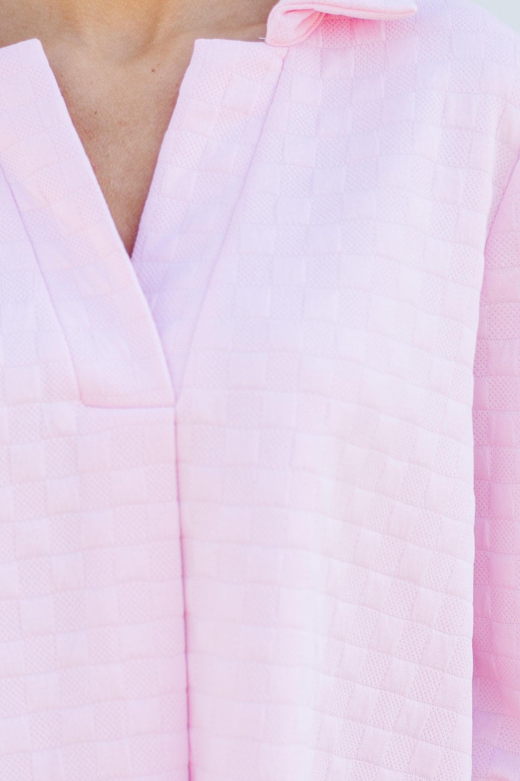 Nice To See You Pink Textured Top Female Product Image