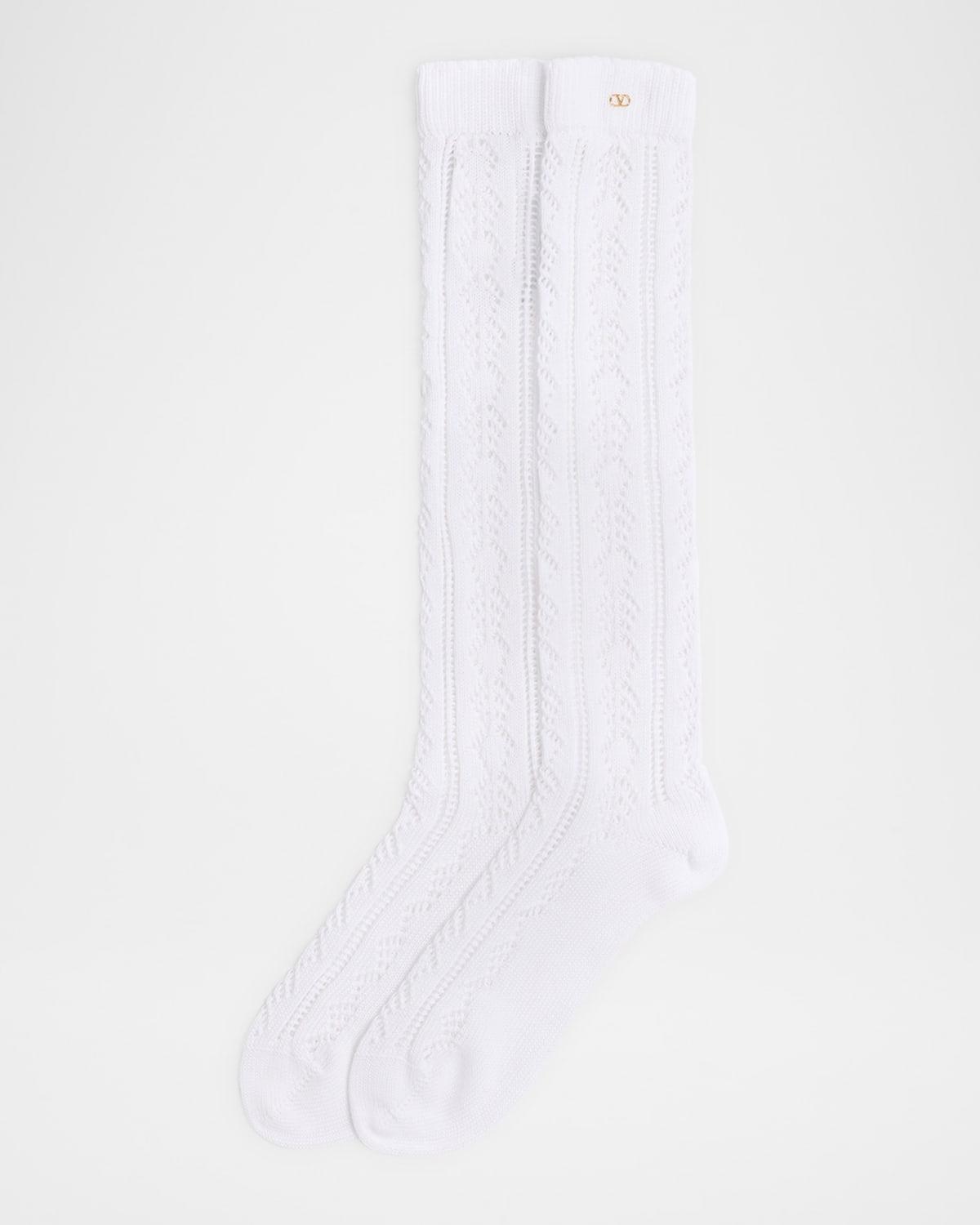 Mens VLogo Cotton Knit Over-Calf Socks Product Image