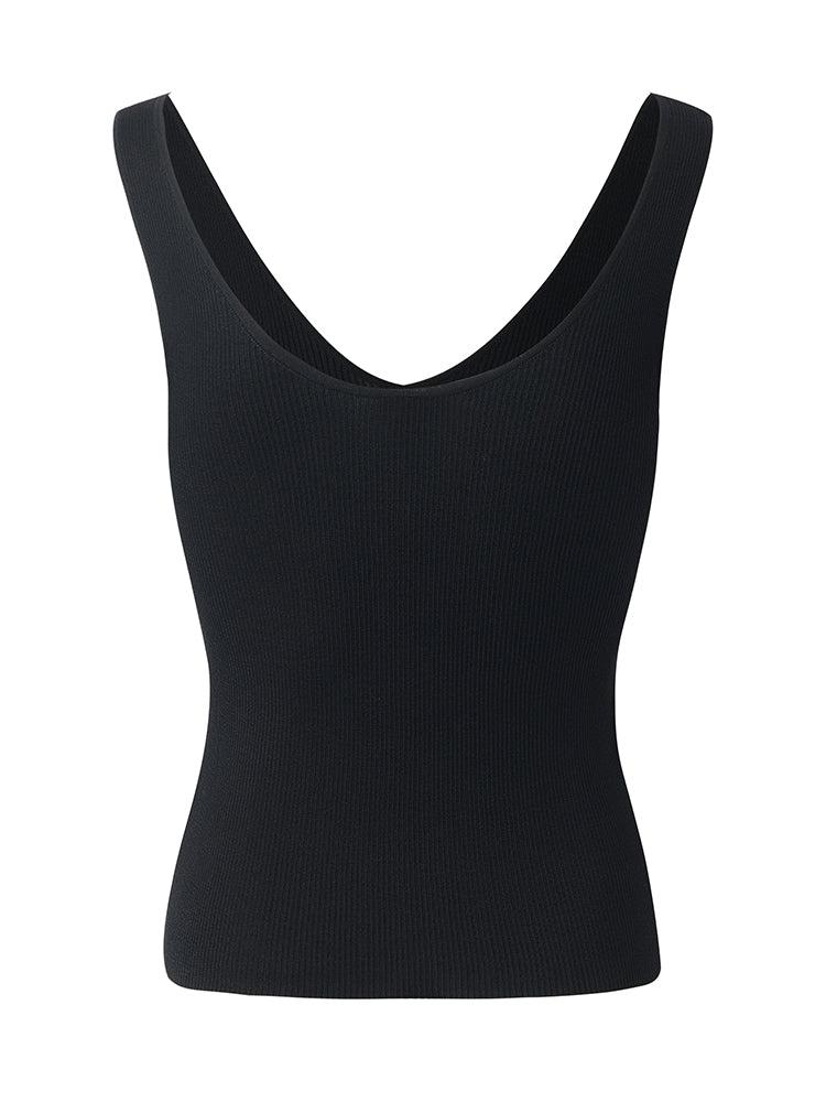 Acetate Round Neck Women Knitted Vest Product Image
