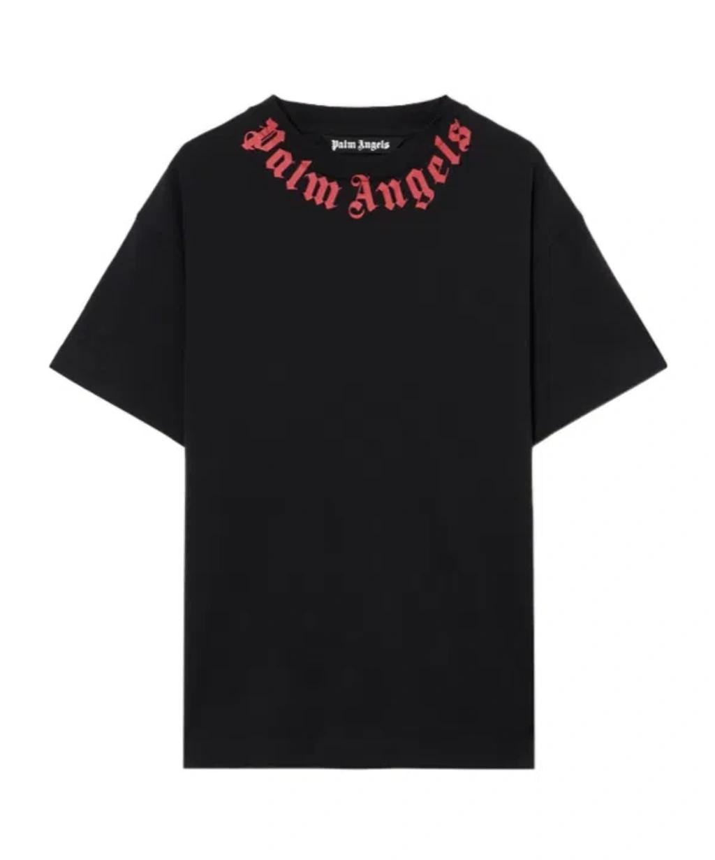 PALM ANGELS Logo Graphic Cotton T-shirt In Black Product Image