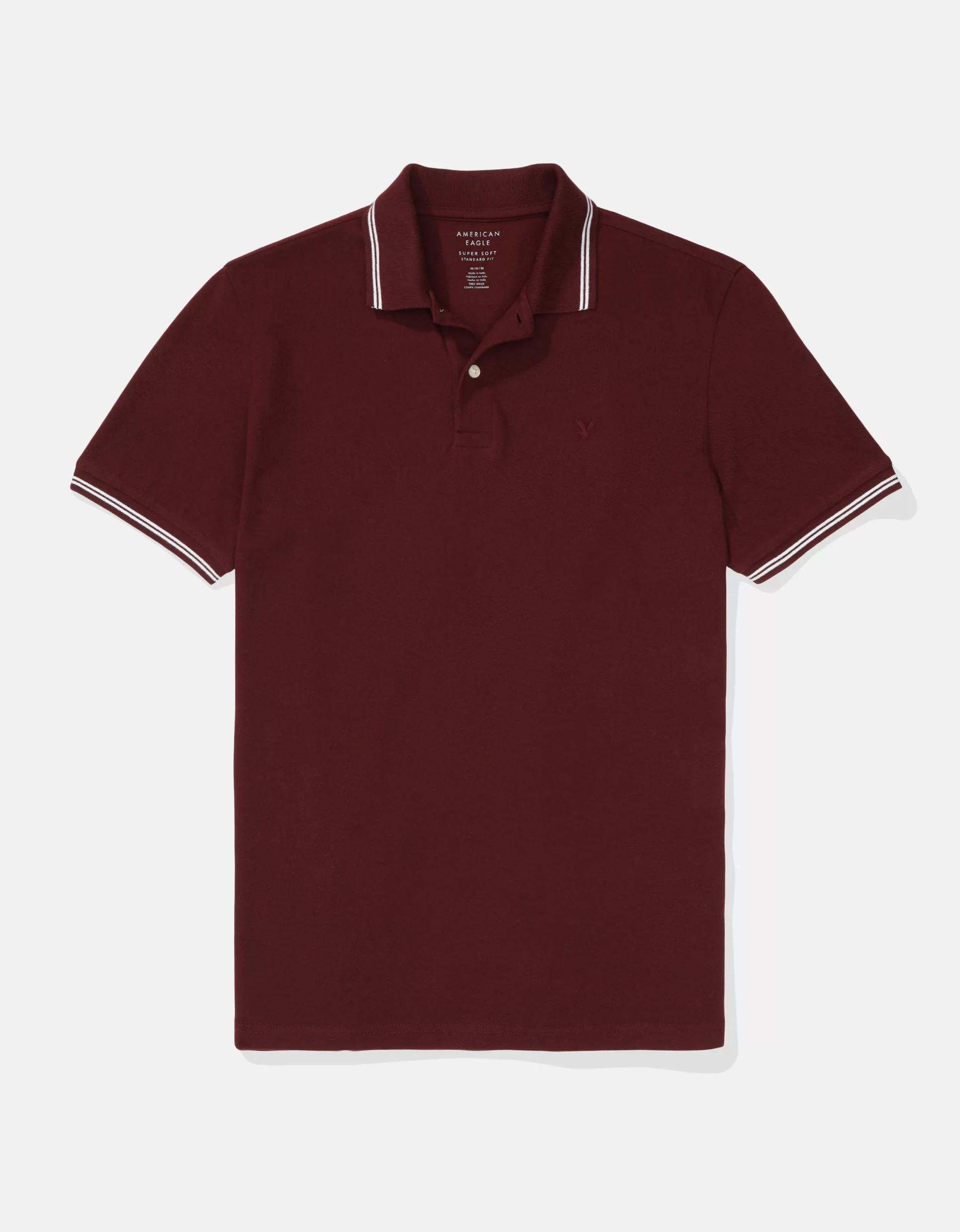 AE Lived-In Pique Polo Shirt Product Image