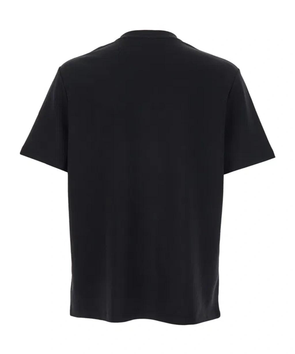 BALMAIN Logo-embroidered Crew-neck T-shirt In Black Product Image
