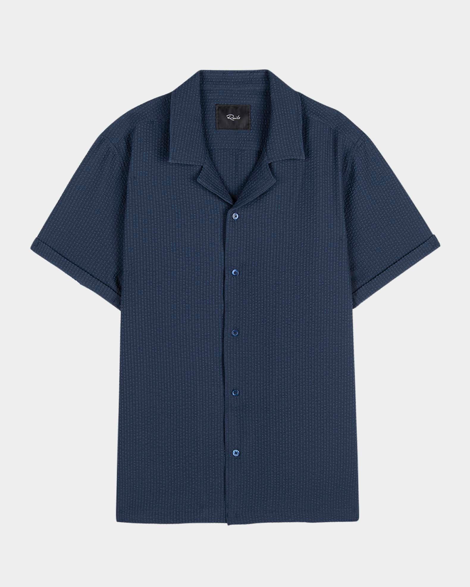 Men's Amalfi Textured Stripe Short-Sleeve Shirt Product Image