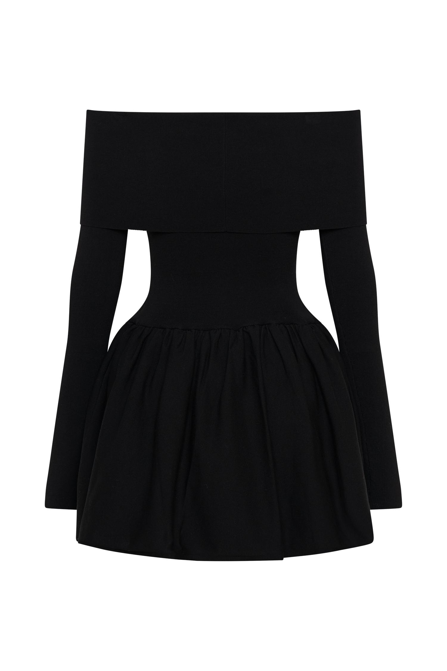 Atlanta Long Sleeve Mini Dress - Black Product Image