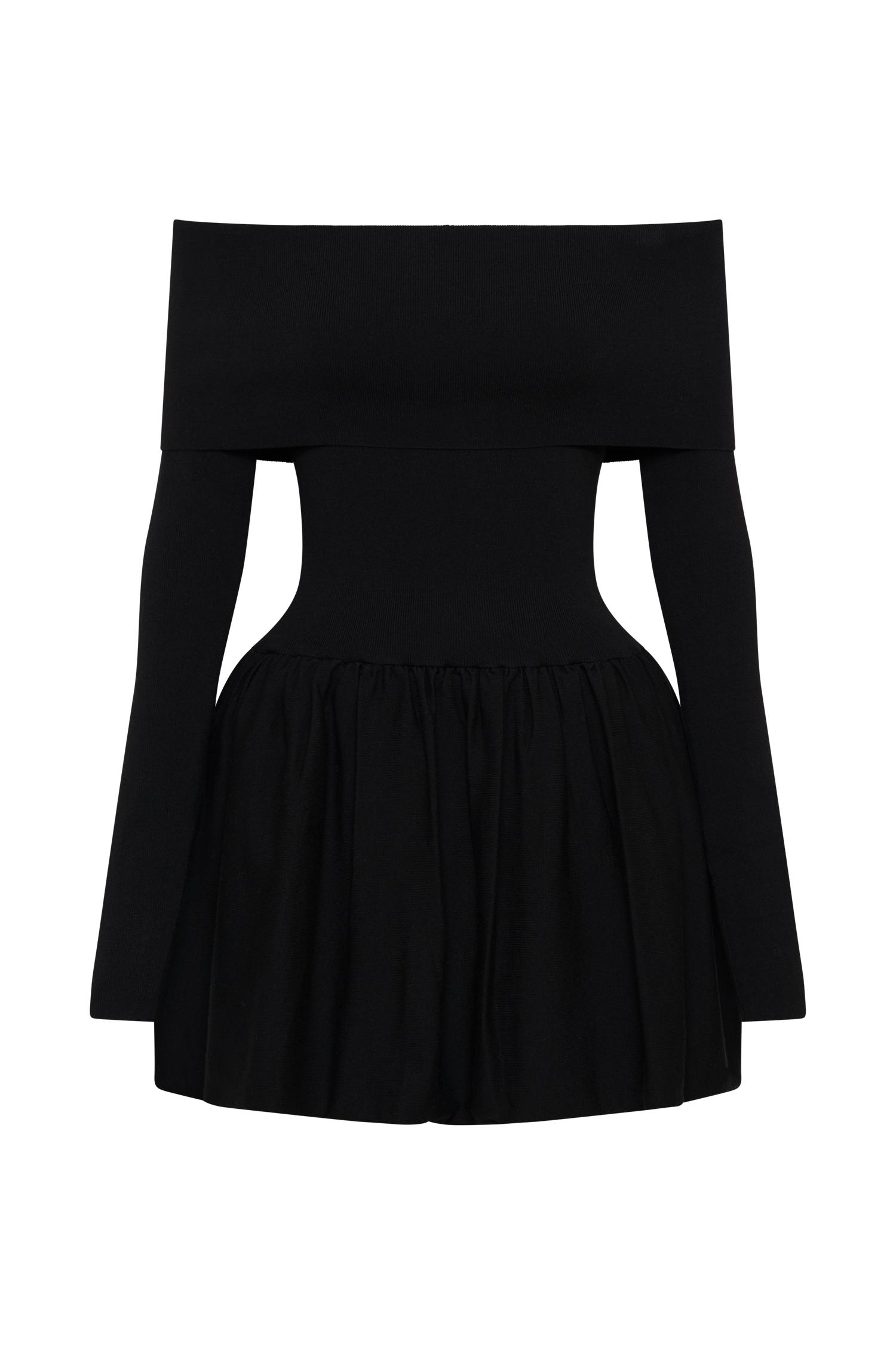 Atlanta Long Sleeve Mini Dress - Black Product Image