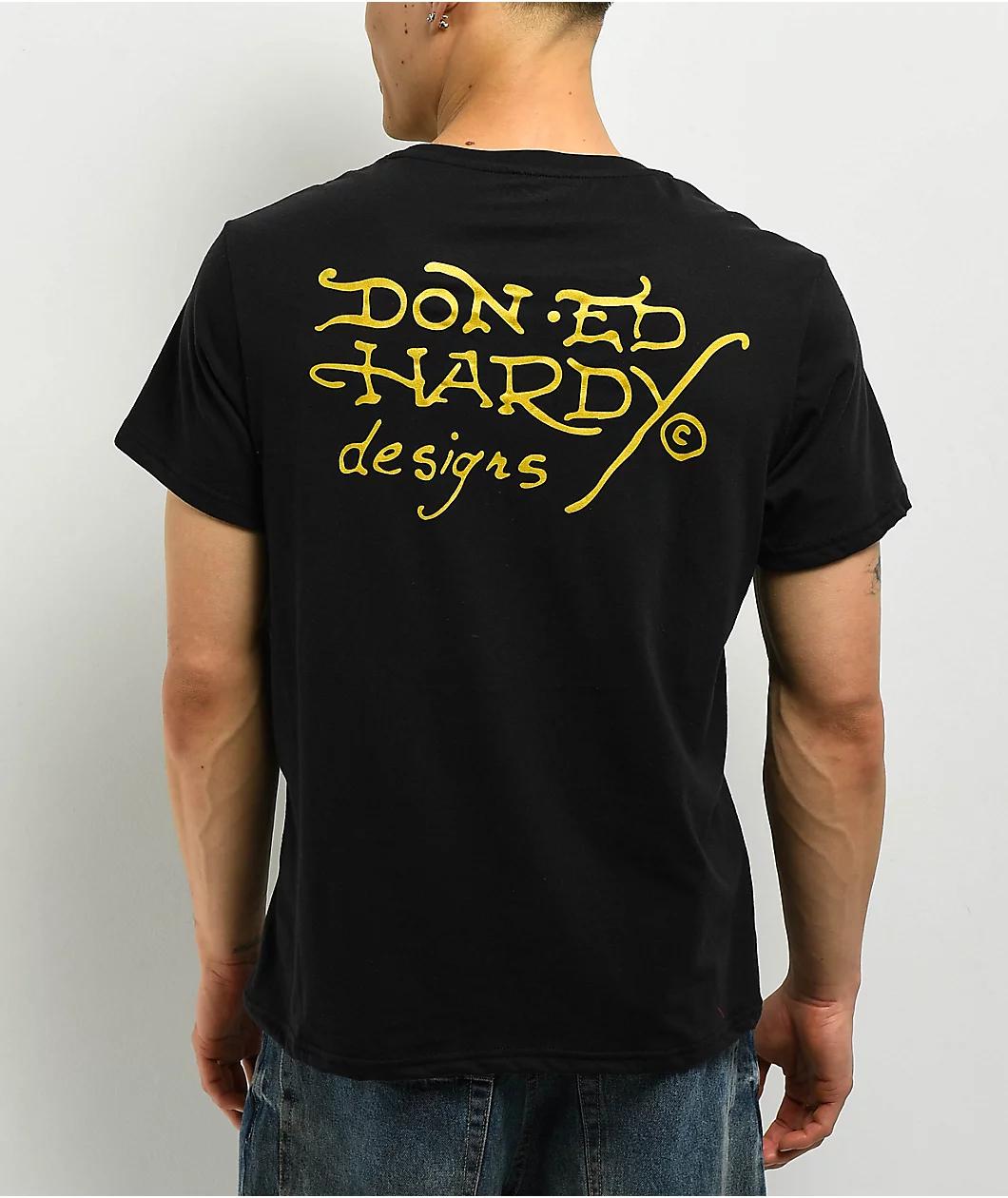 Ed Hardy Cowboy Skull Black T-Shirt Product Image