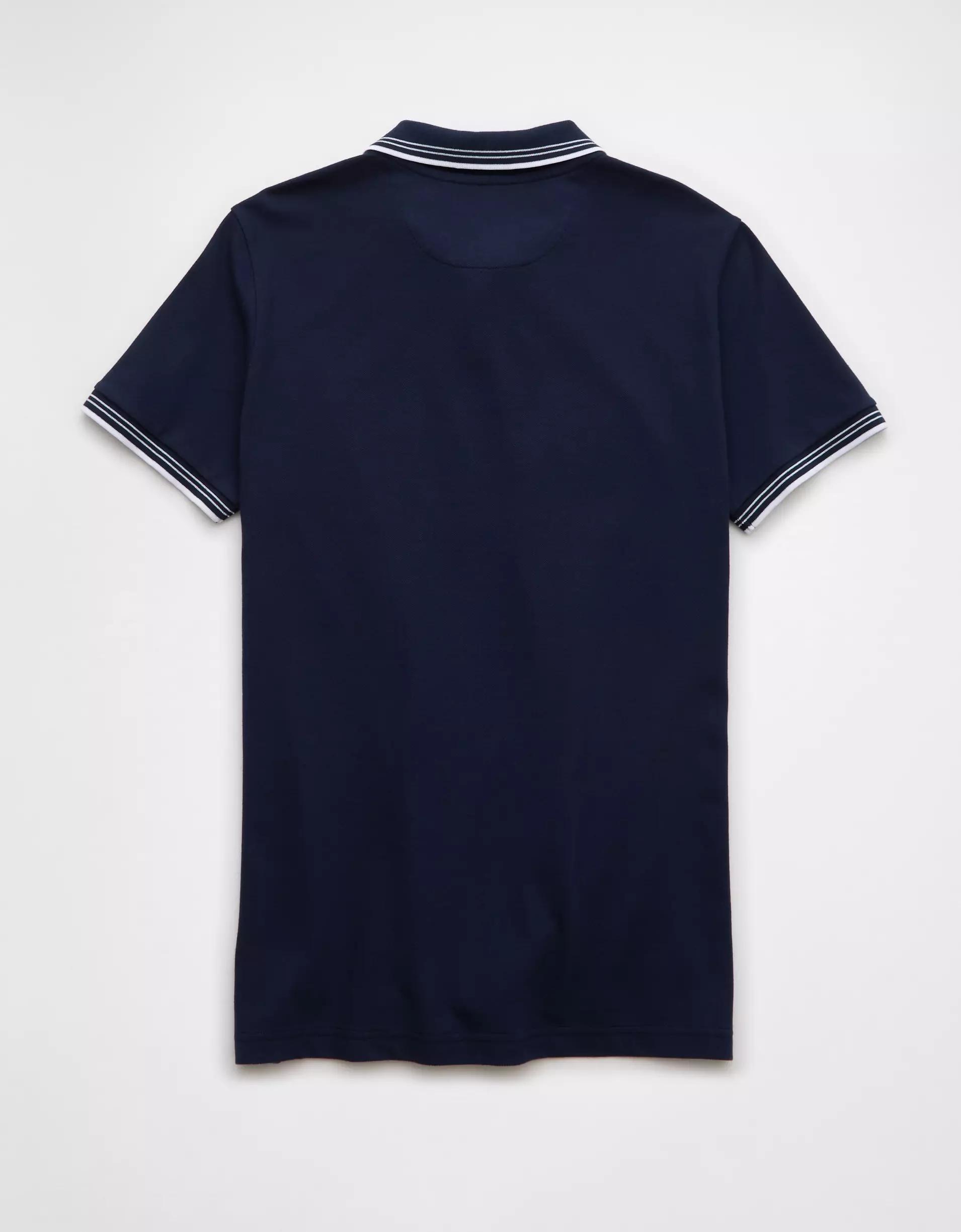 AE Lived-In Stretch Pique Slim Fit Tipped Polo Shirt Product Image