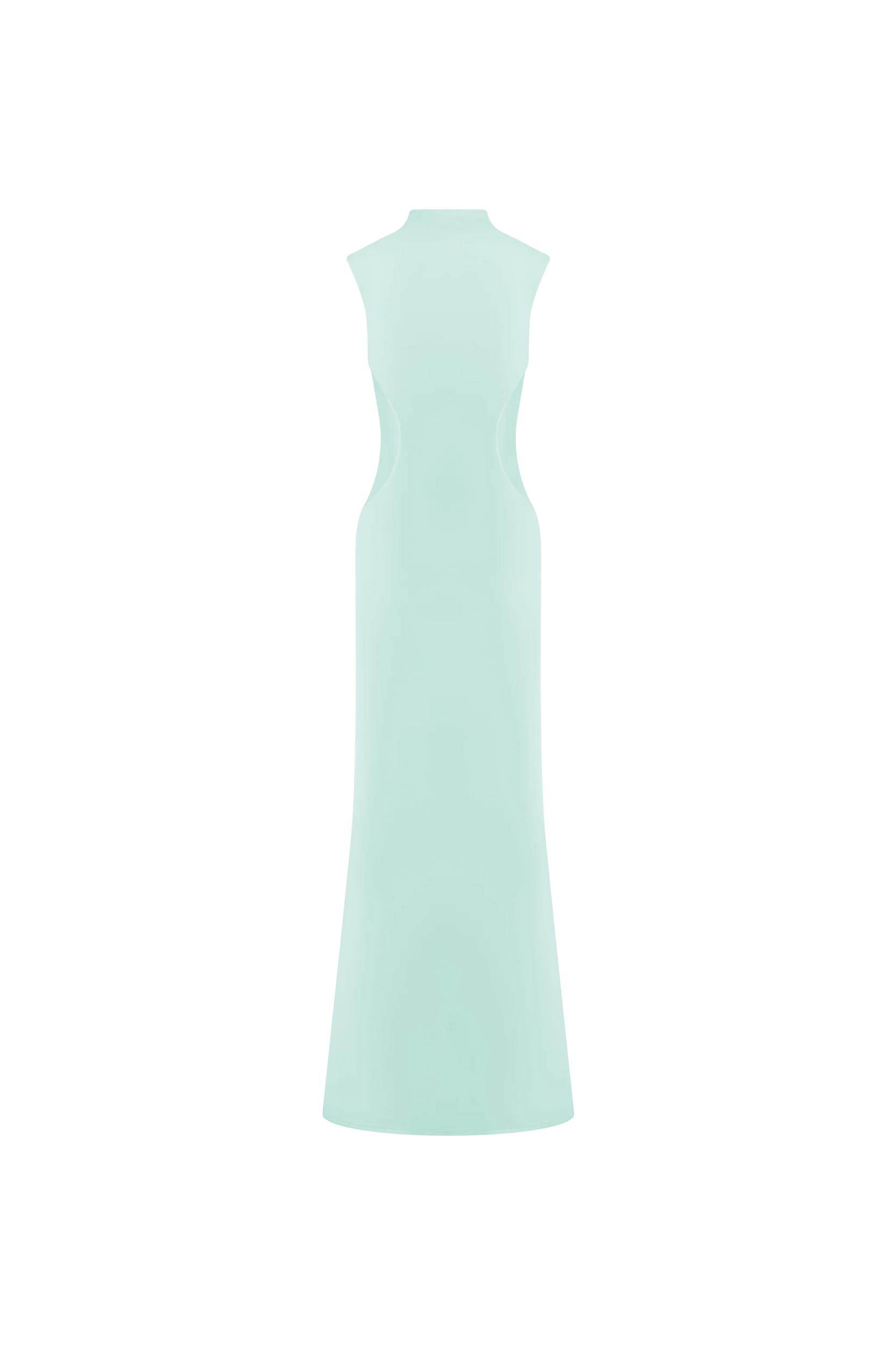 Massie Slinky And Mesh Maxi Dress - Lagoon Product Image
