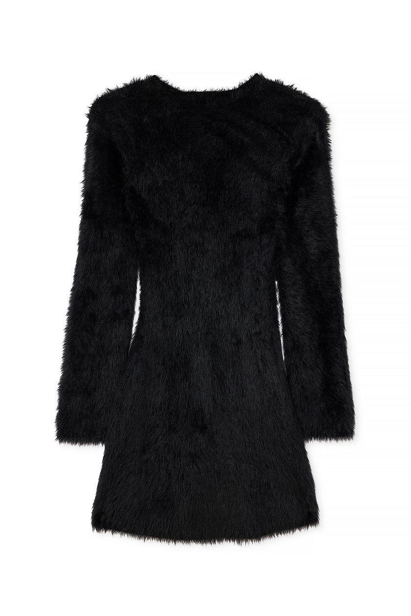 Fuzzy Mini Dress Black Product Image