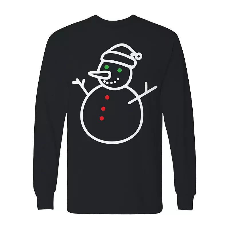 Men's Snow Christmas Man Long Sleeve Graphic Tee, Adult Unisex,  Product Image