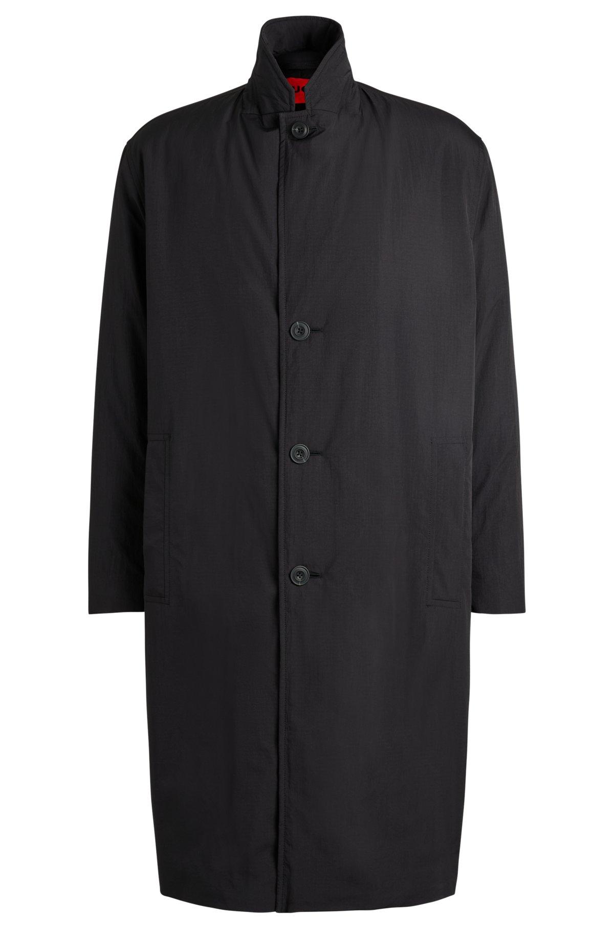 HUGO - Water-repellent car coat in a relaxed fit - Black Product Image
