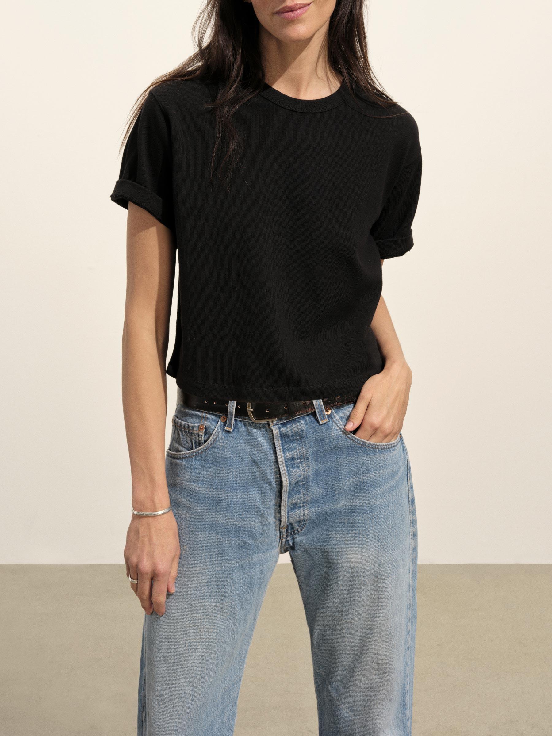 Black Field-Spec Boyfriend Crop Tee Product Image