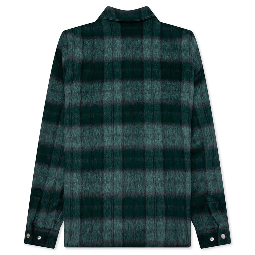 Brushed Plaid Overshirt - Aqua Multi Male Product Image