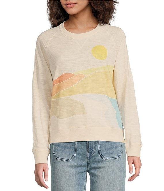 Faherty Sunwash Organic Cotton Slub Crew Neck Long Sleeve Pullover Product Image