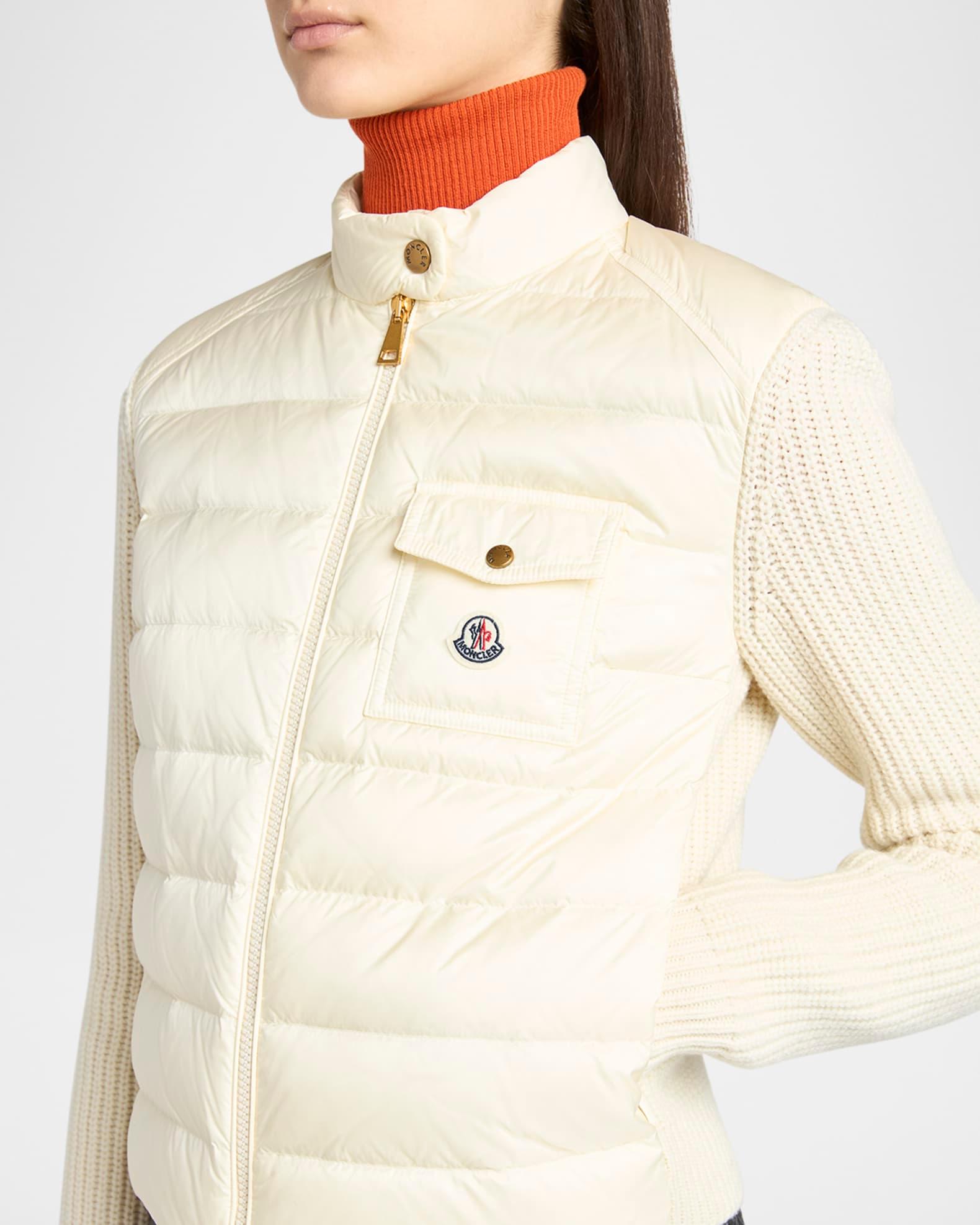 Padded Wool Zip-Up Cardigan Product Image
