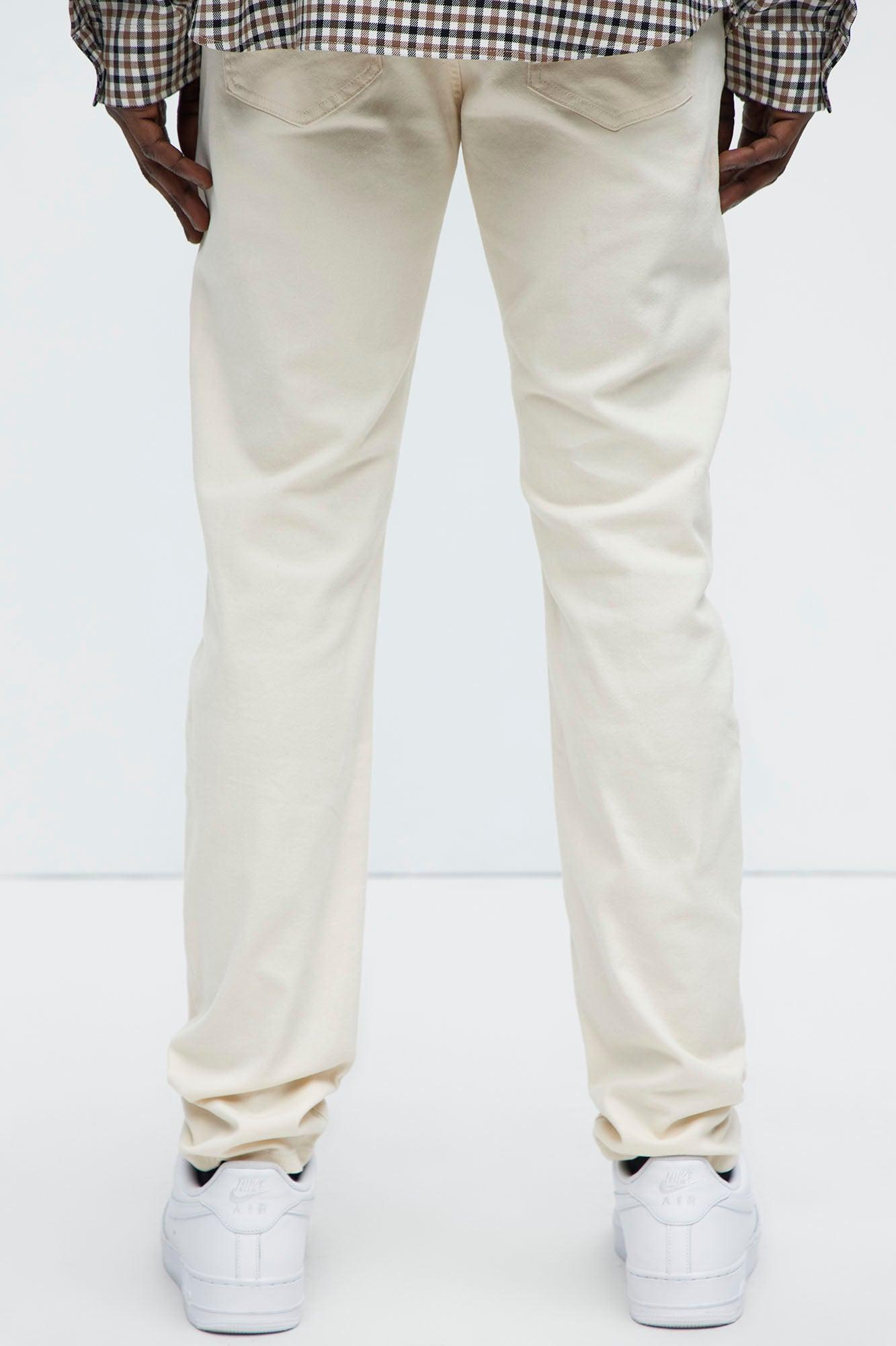 Mac Chino Skinny 5 Pocket Pants - Cream Product Image