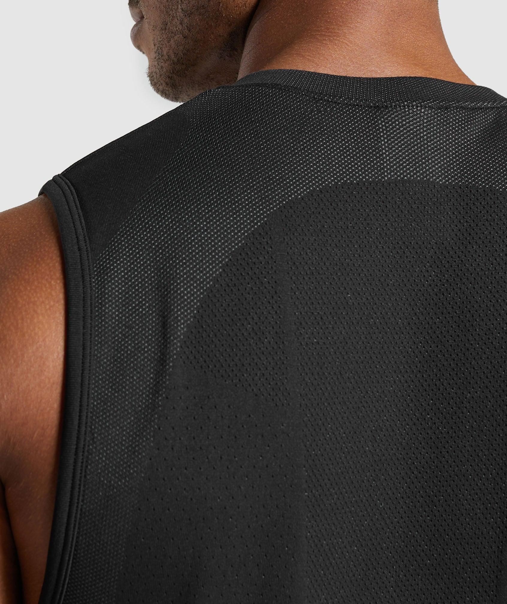 Gymshark Apex Seamless Tank - Black/Dark Grey Male Product Image