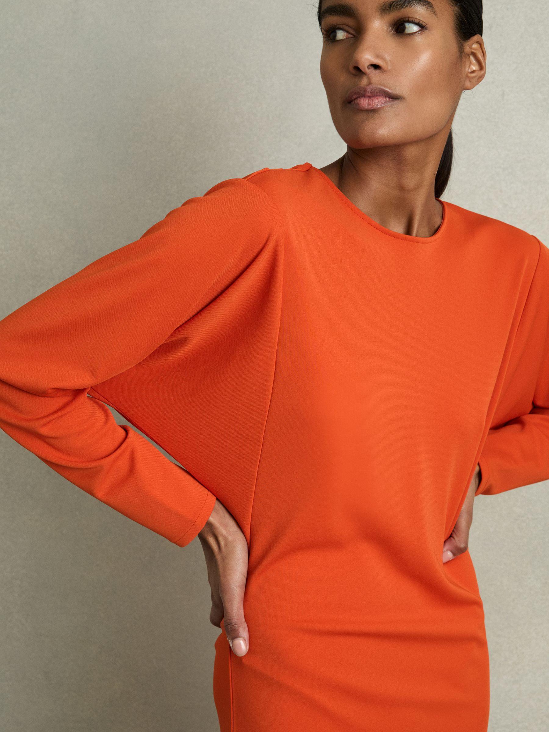 Cowl Back Mini Dress in Orange Product Image