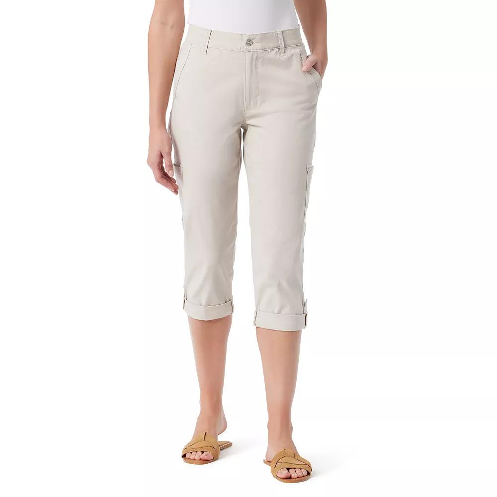 Petite Gloria Vanderbilt Cargo Capris, Womens Product Image