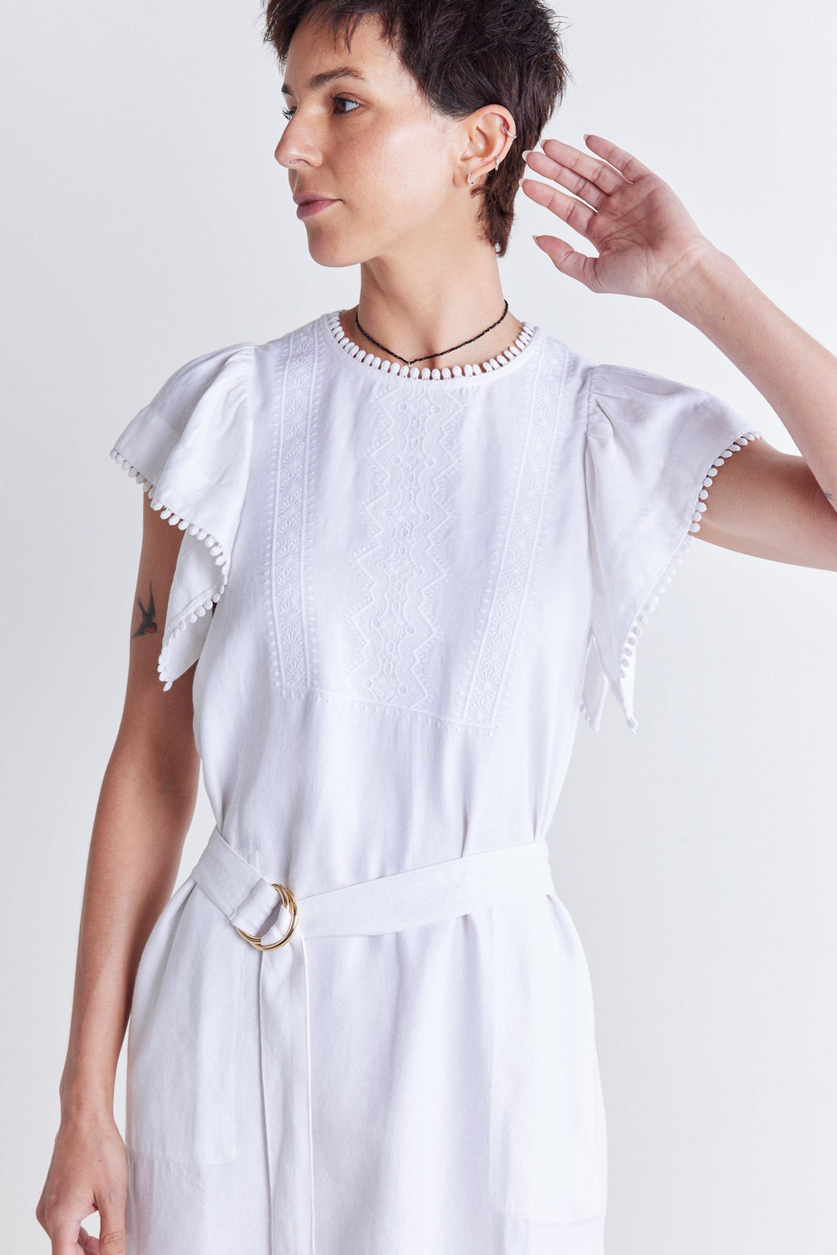 Embroidered Crete Short Dress Product Image