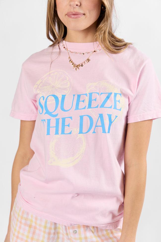 Squeeze The Day Pink Comfort Color Graphic Tee SALE Product Image