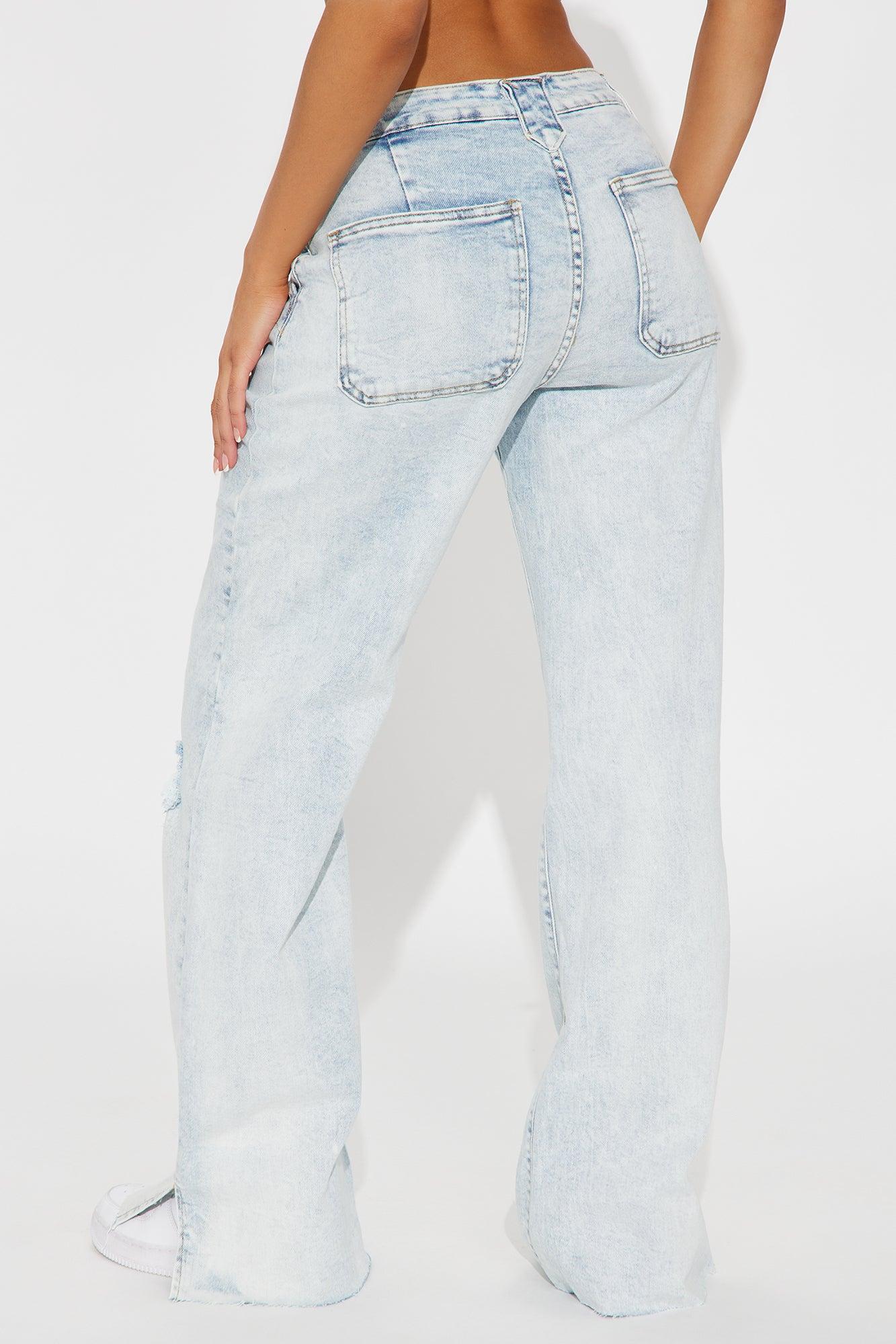 Doubling Down Ripped Flare Jeans - Light Wash Product Image