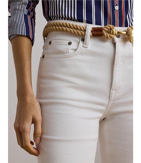 Lauren Ralph Lauren High-Rise Straight Leg Five Pocket Ankle Jeans Product Image