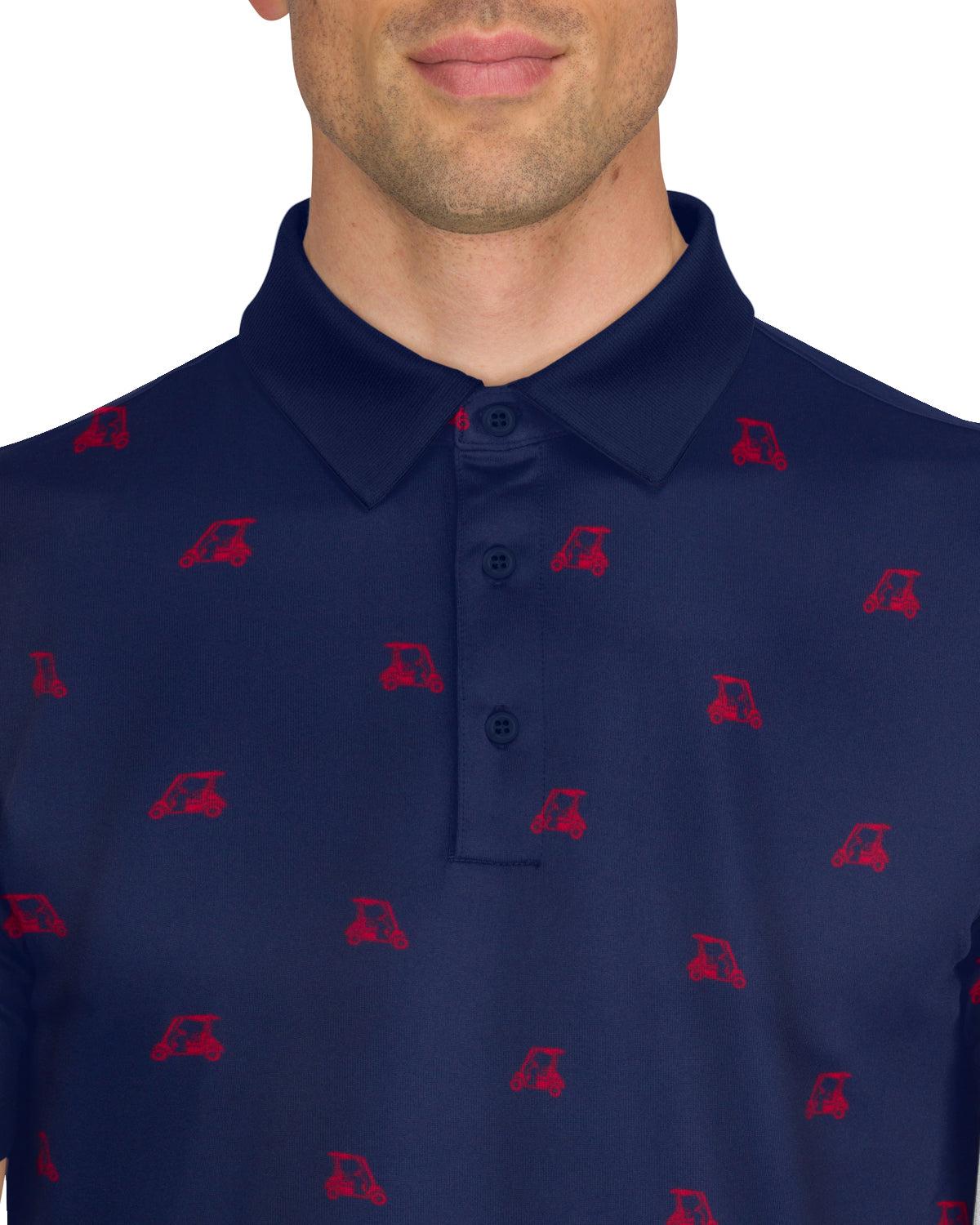 Three Sixty Six Men’s Print Golf Polos Male Product Image