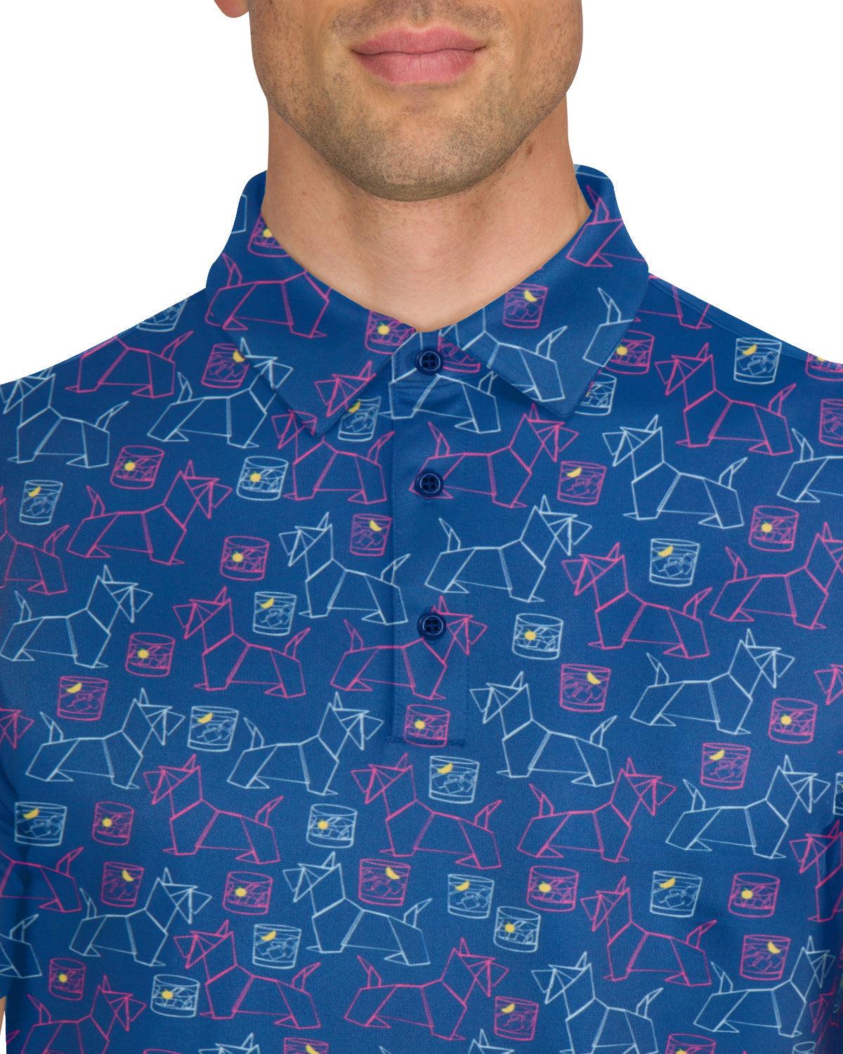 Three Sixty Six Men’s Print Golf Polos Male Product Image