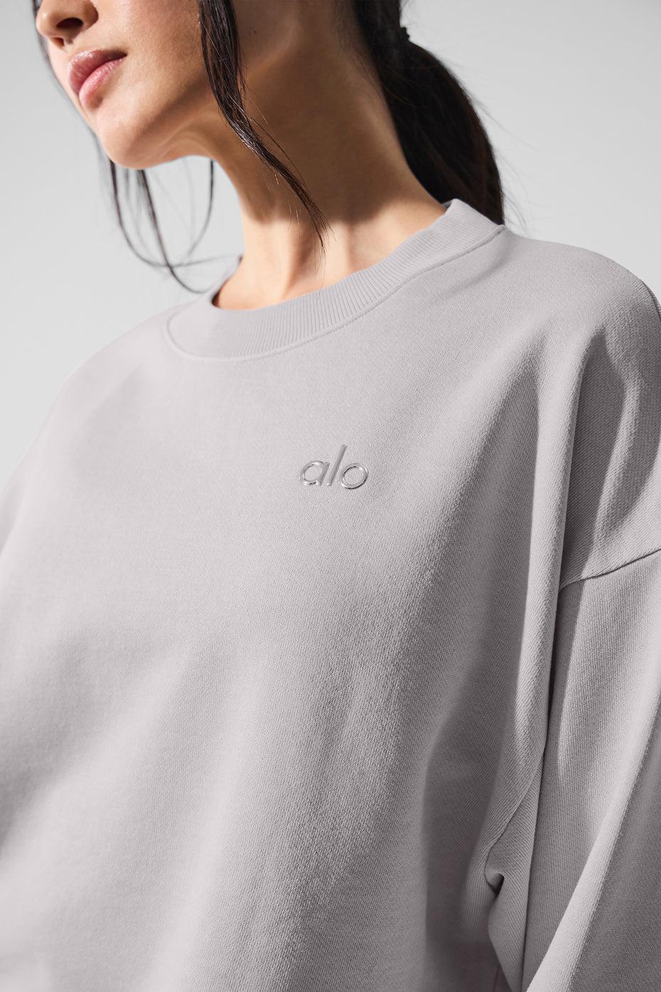 Washed Accolade Crew Neck Pullover - Grey Sky Wash Product Image
