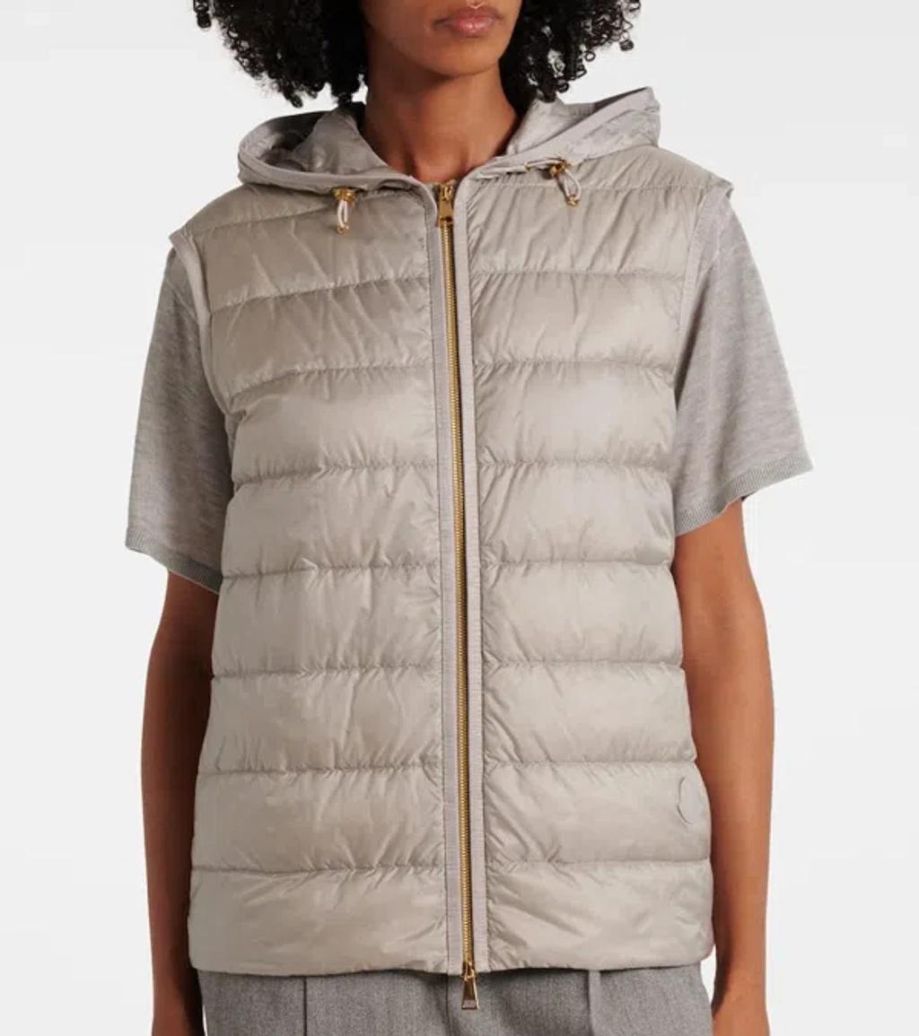 MONCLER Reposse Convertible Wool And Cashmere-blend Jacket In Gray Product Image