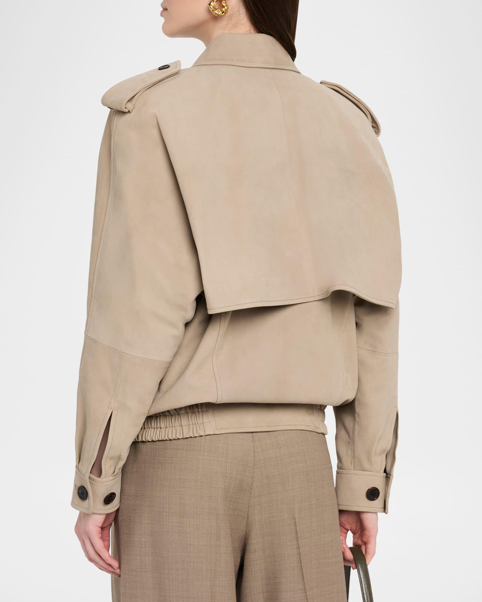 Oversized Suede Moto Jacket Product Image