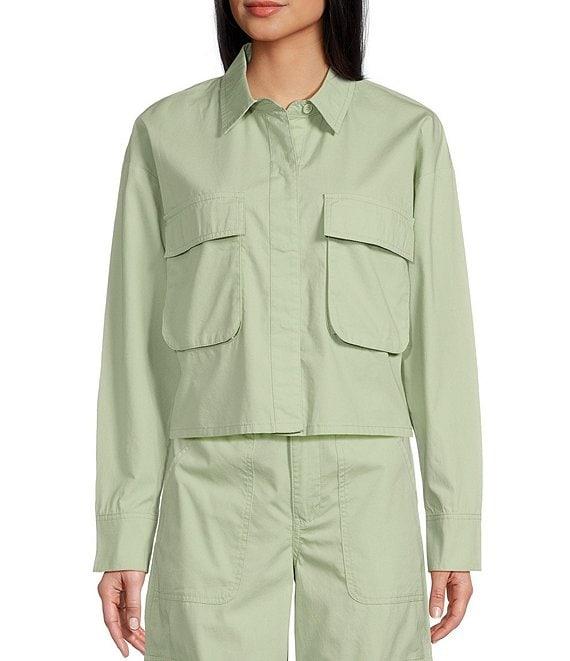 GB Woven Button-Front Cargo Coordinating Top Product Image