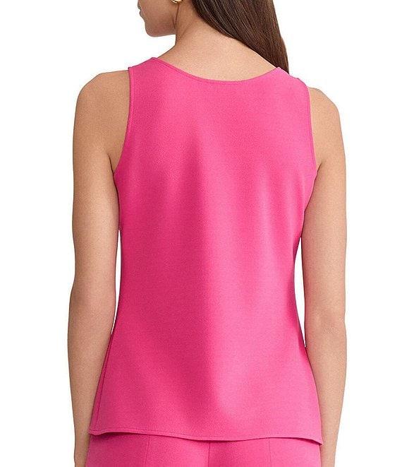 Ming Wang x Tanya Foster Crepe Scoop Neck Sleeveless Tank Product Image