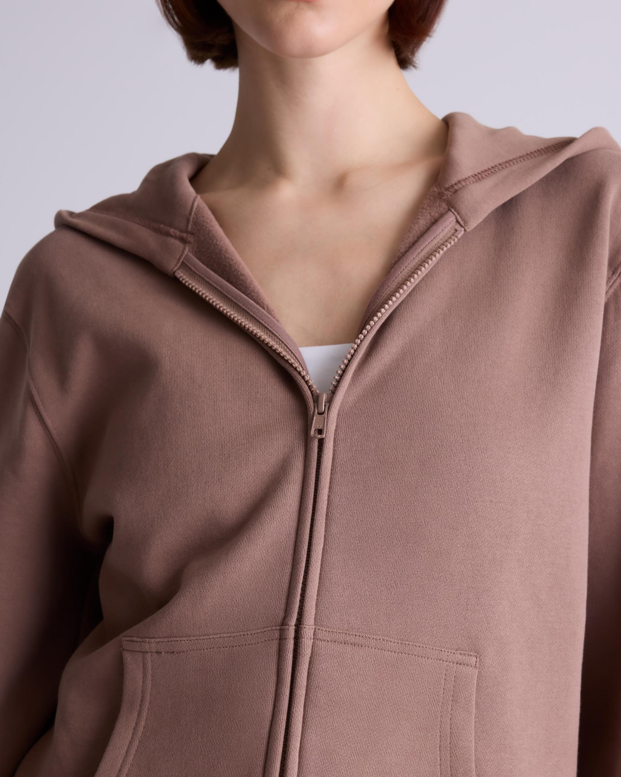 Quince | Women's Organic Heavyweight Fleece Full Zip Hoodie Size XS, Organic Cotton Product Image