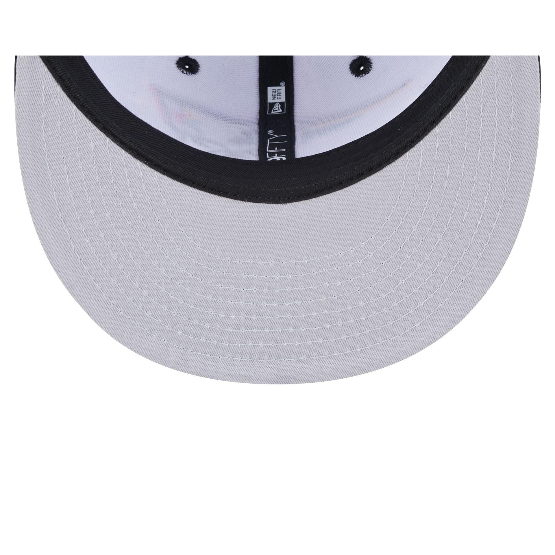 Utah Jazz Basic Black & White 9FIFTY Snapback Hat Male Product Image