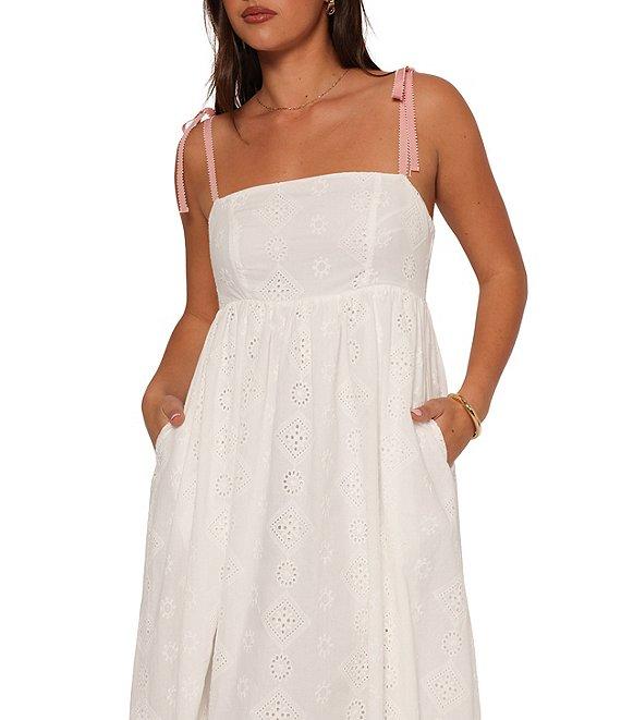 Petal & Pup Odessa Embroidery Square Neckline Sleeveless Empire Waistline Maxi Dress Product Image