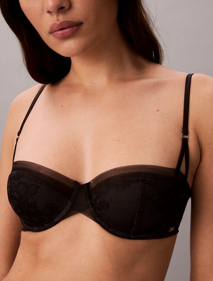 CK Black Bridal Lightly Lined Balconette Bra Product Image