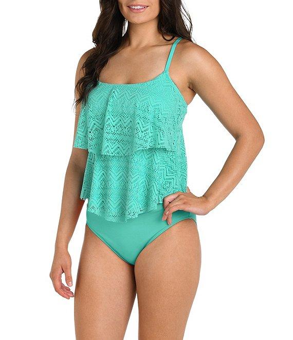 24th & Ocean Solid High Waist Swim Bottom Product Image