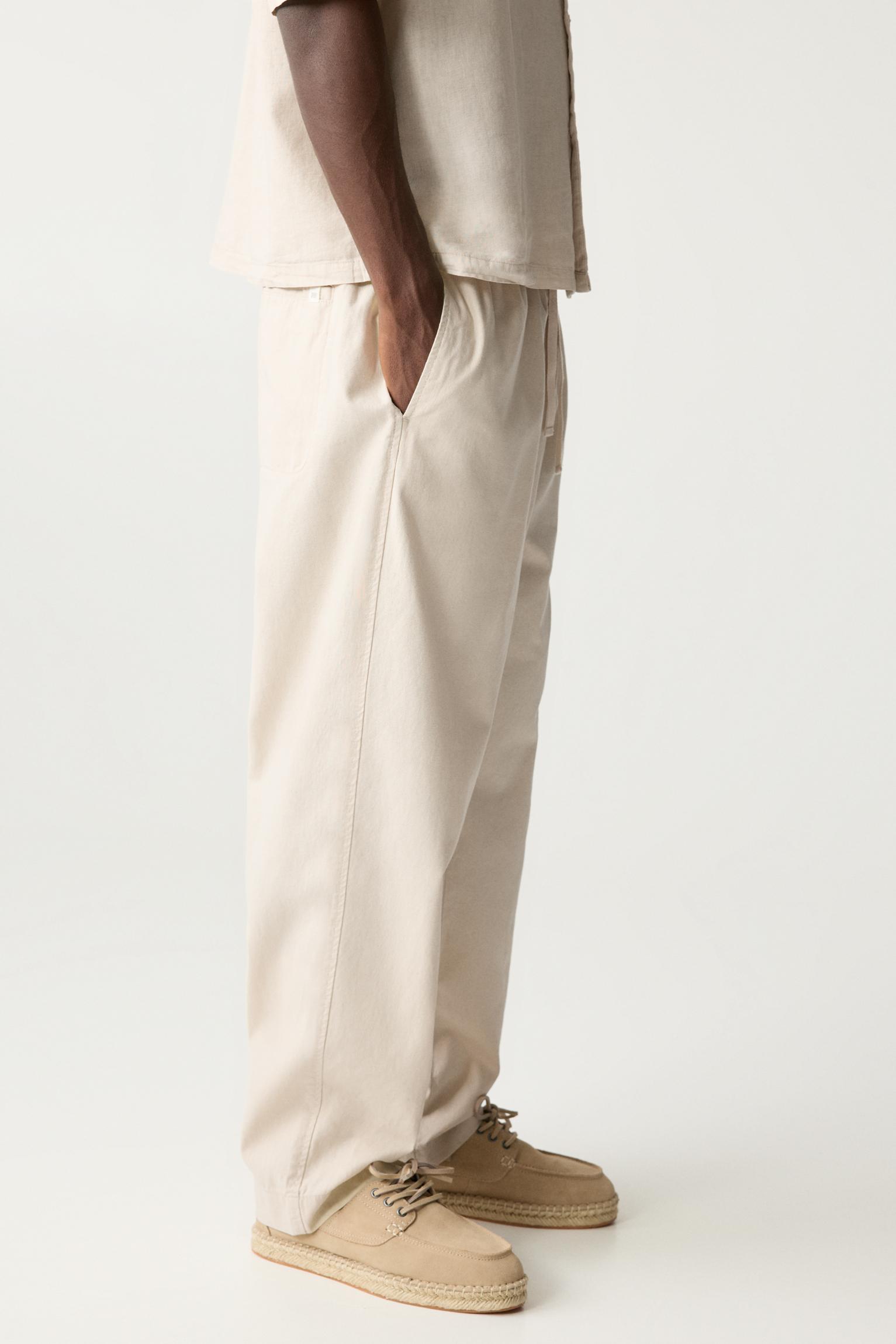 Linen blend sweatpants Product Image