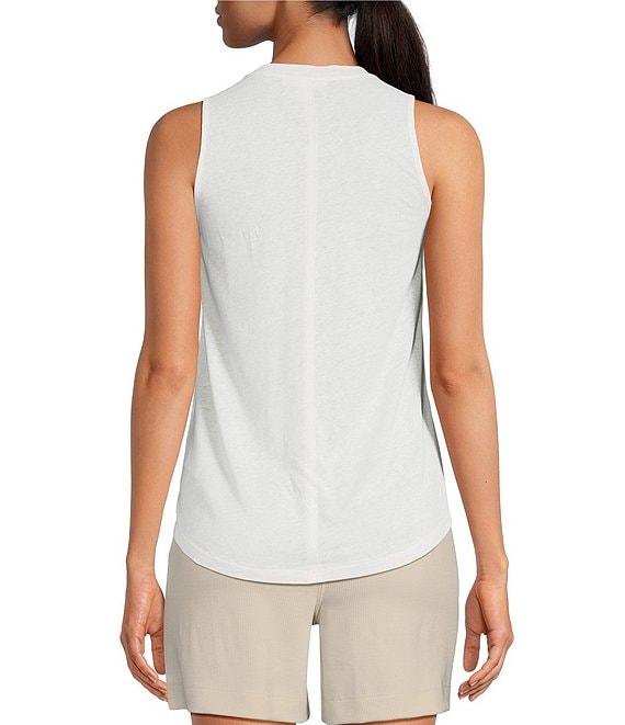 Splendid Cady Linen Blend Knit Crew Neck Sleeveless Tank Product Image